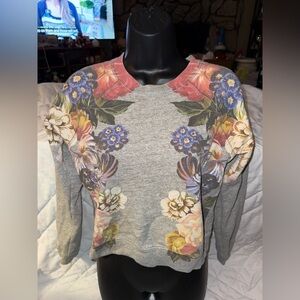 JCrew Floral sweatshirt